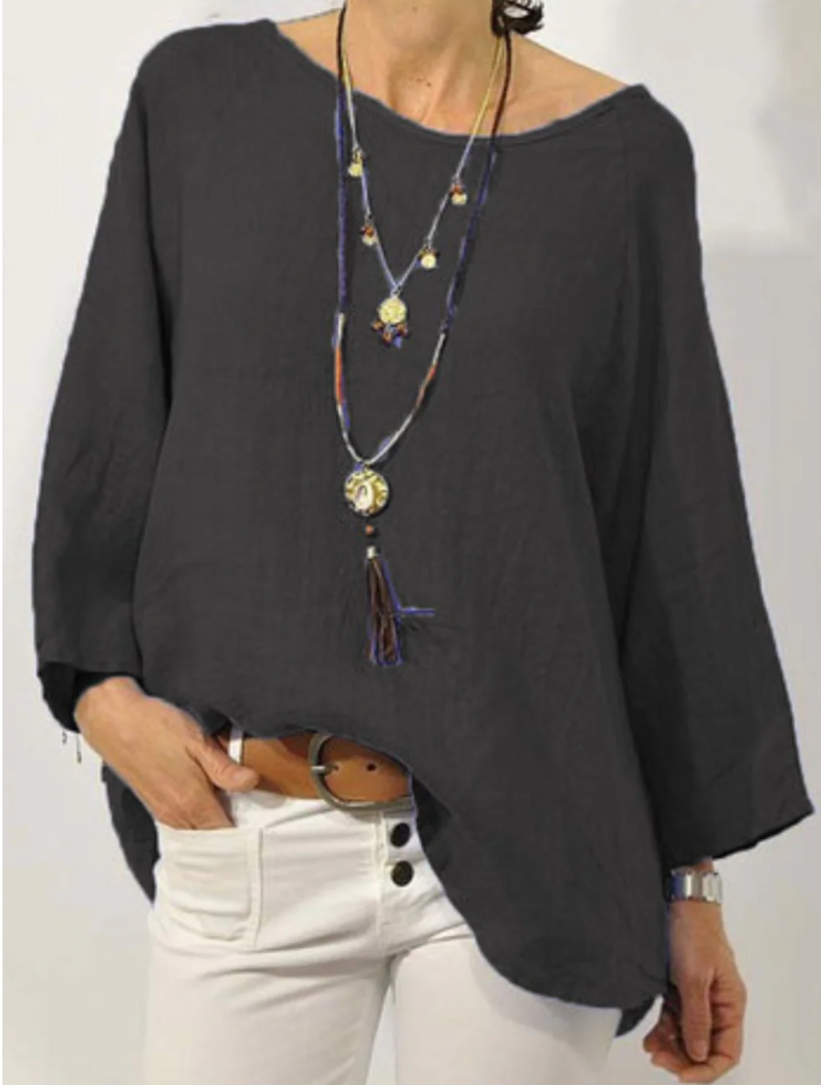 Relaxed Fit Summer Linen Top