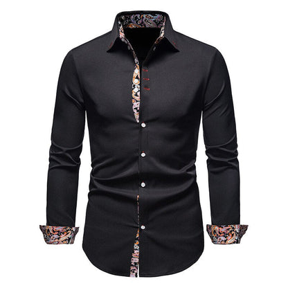 Aless Men's Paisley Dress Shirt White Cotton