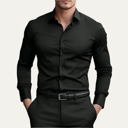 Slim Fit Stretch Dress Shirt for Men