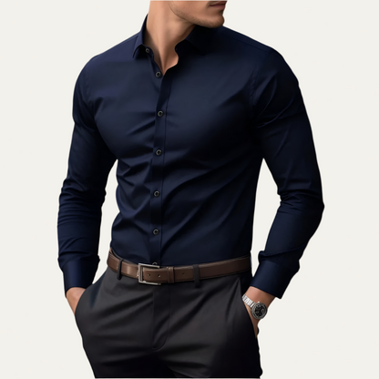 Slim Fit Stretch Dress Shirt for Men