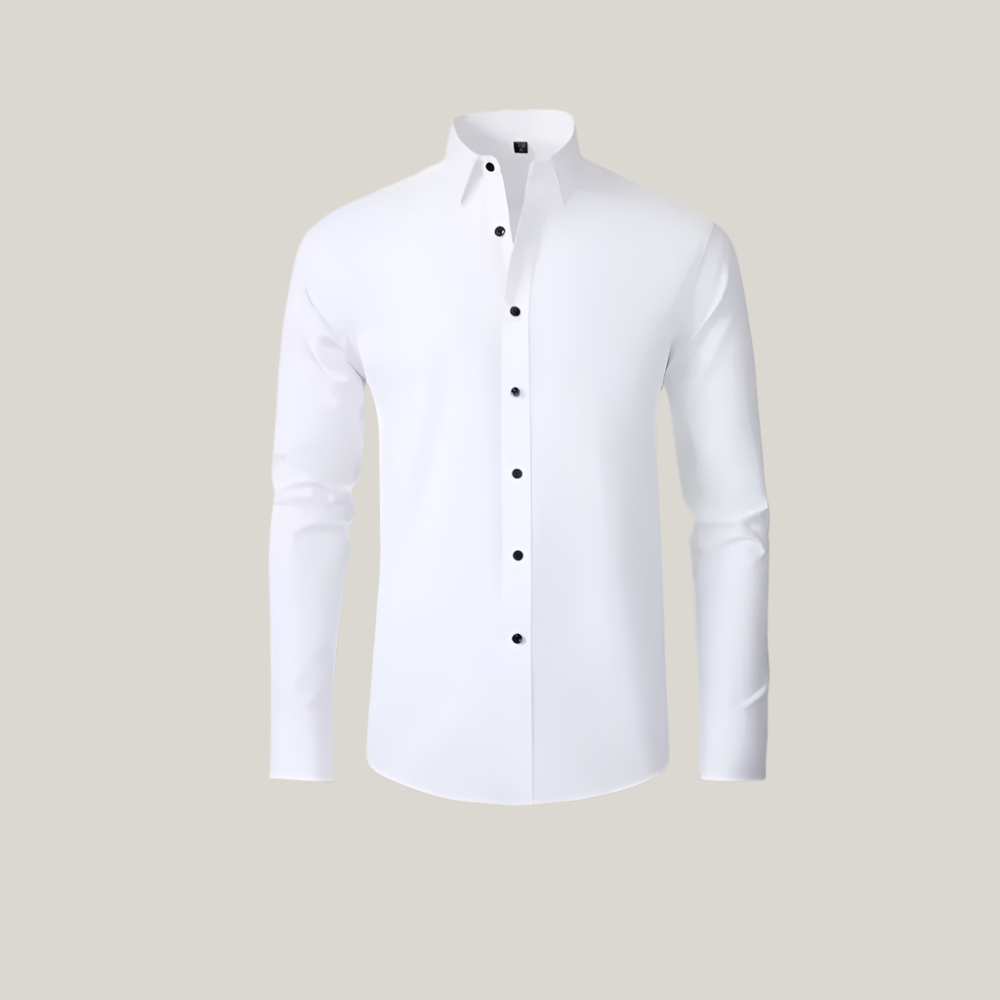 Classic Fit Dress Shirt for Men with Stretch