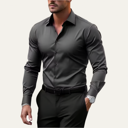 Slim Fit Stretch Dress Shirt for Men - OutfitLondon