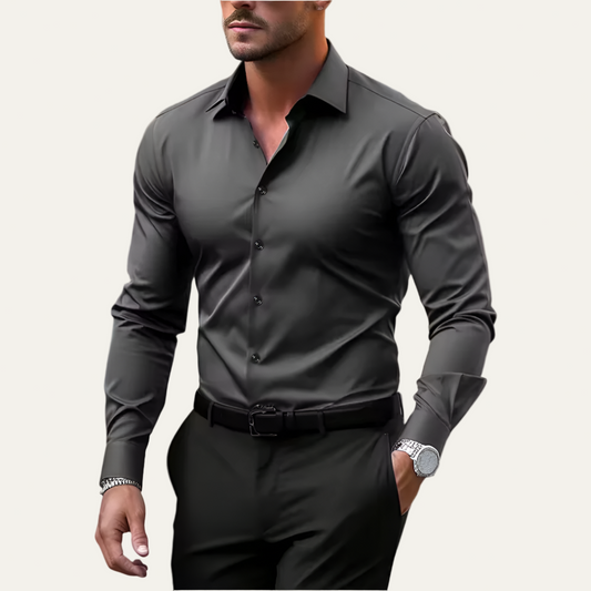 Slim Fit Stretch Dress Shirt for Men - OutfitLondon