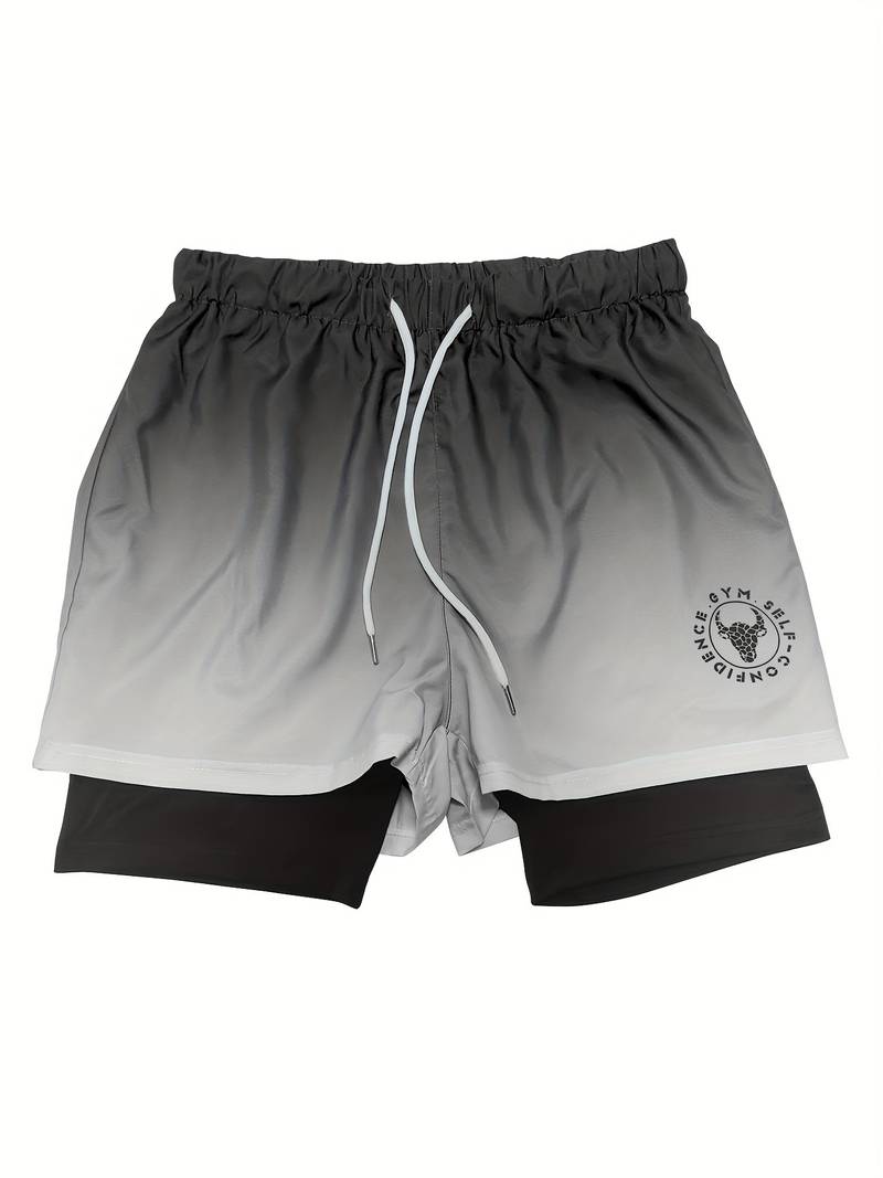 Men's Dual Layer Reversible Ombre Shorts - OutfitLondon