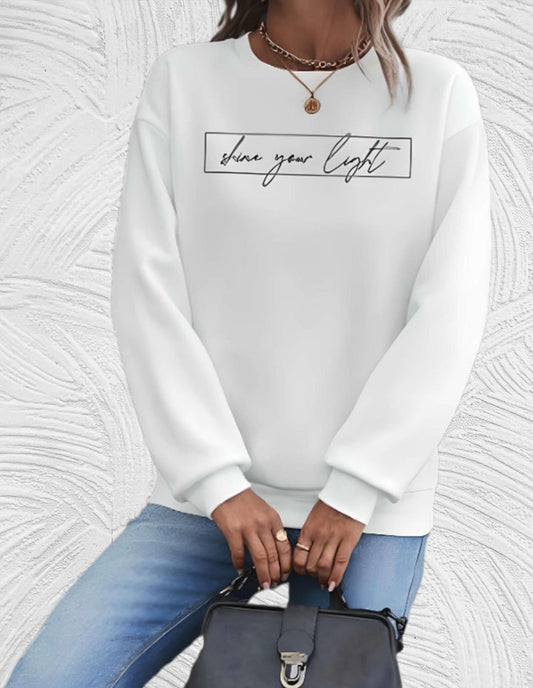 Soft Women's Fall Pullover with Uplifting Message - OutfitLondon