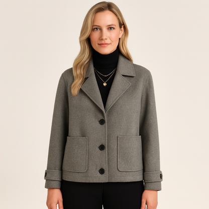 Charcoal Grey Oversized Wool Coat - OutfitLondon