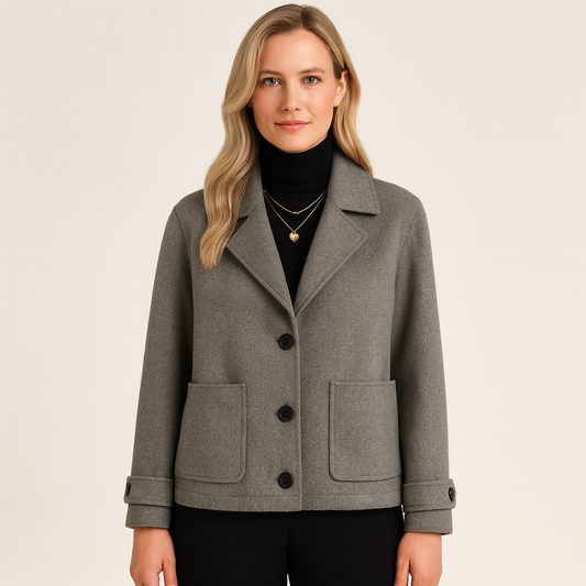 Charcoal Grey Oversized Wool Coat - OutfitLondon