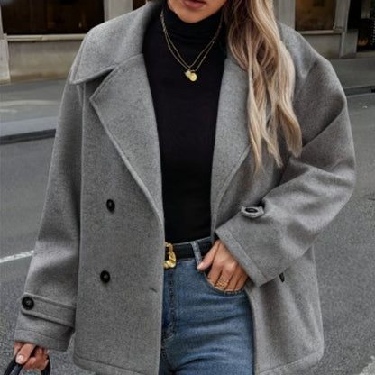 Charcoal Grey Oversized Wool Coat