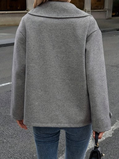 Charcoal Grey Oversized Wool Coat