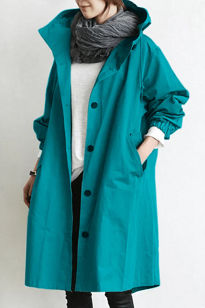 Classic Women's Oversized Trench Coat - Comfortable Loose Fit