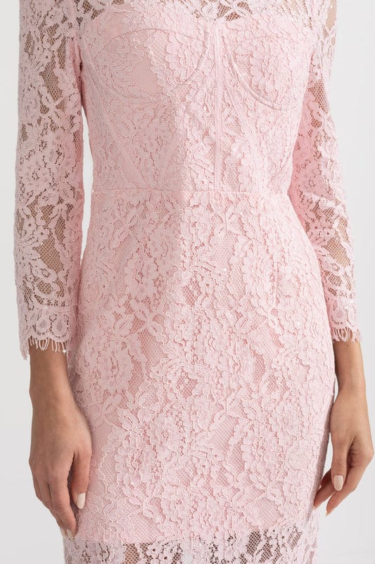 Amarisse Women's Lace Maxi Dress Soft Pink