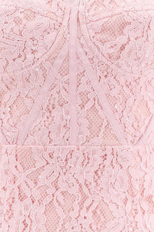 Amarisse Women's Lace Maxi Dress Soft Pink