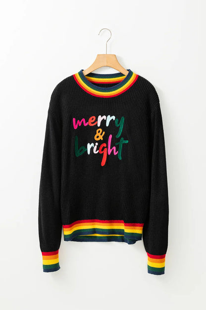 Colorful Women's Festive Knit Sweater