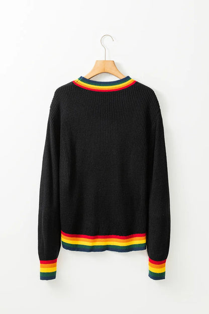 Colorful Women's Festive Knit Sweater