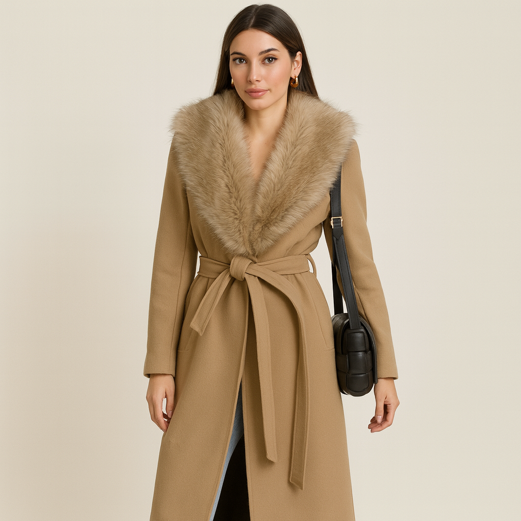 Luxury Women's Fur Trimmed Winter Coat - OutfitLondon
