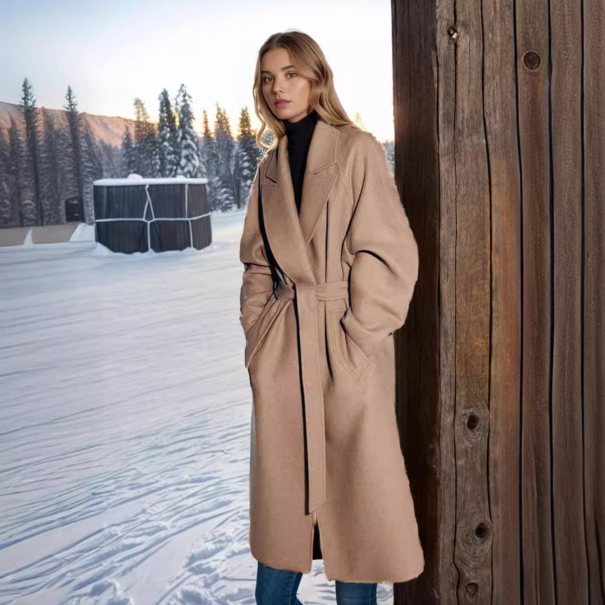 Premium Tan Wool Winter Overcoat