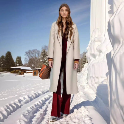 Premium Tan Wool Winter Overcoat