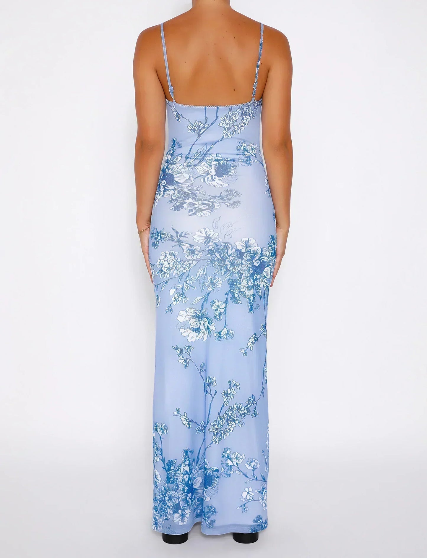 Fit and Flare Bodycon Maxi Dress