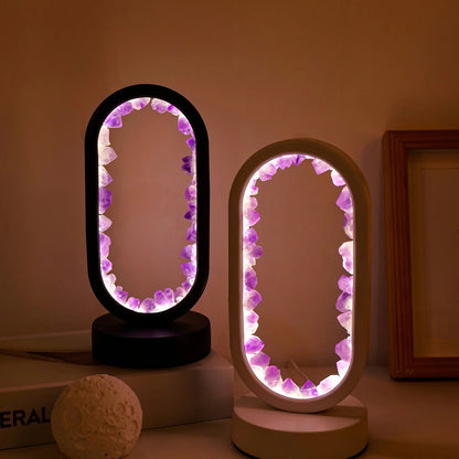 Elegant Glass Oval Desk Light Fixture