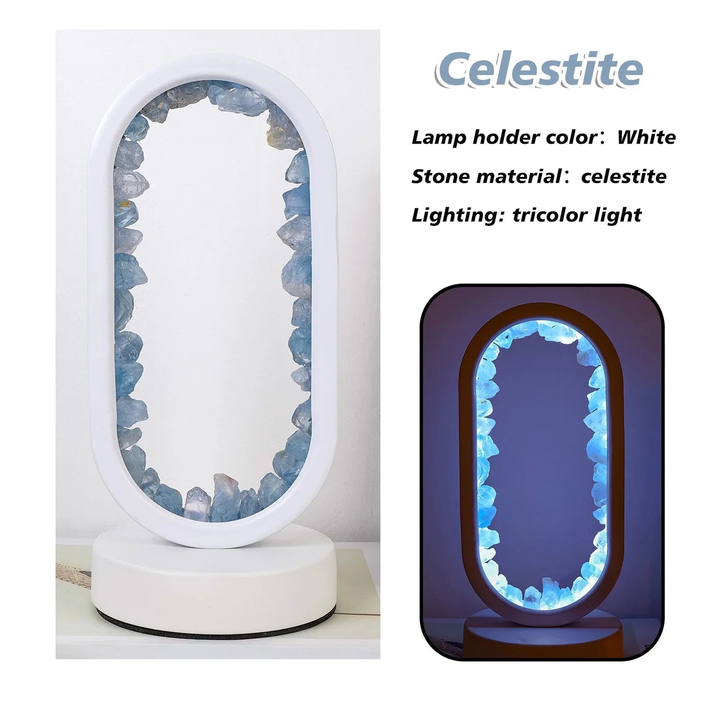 Elegant Glass Oval Desk Light Fixture