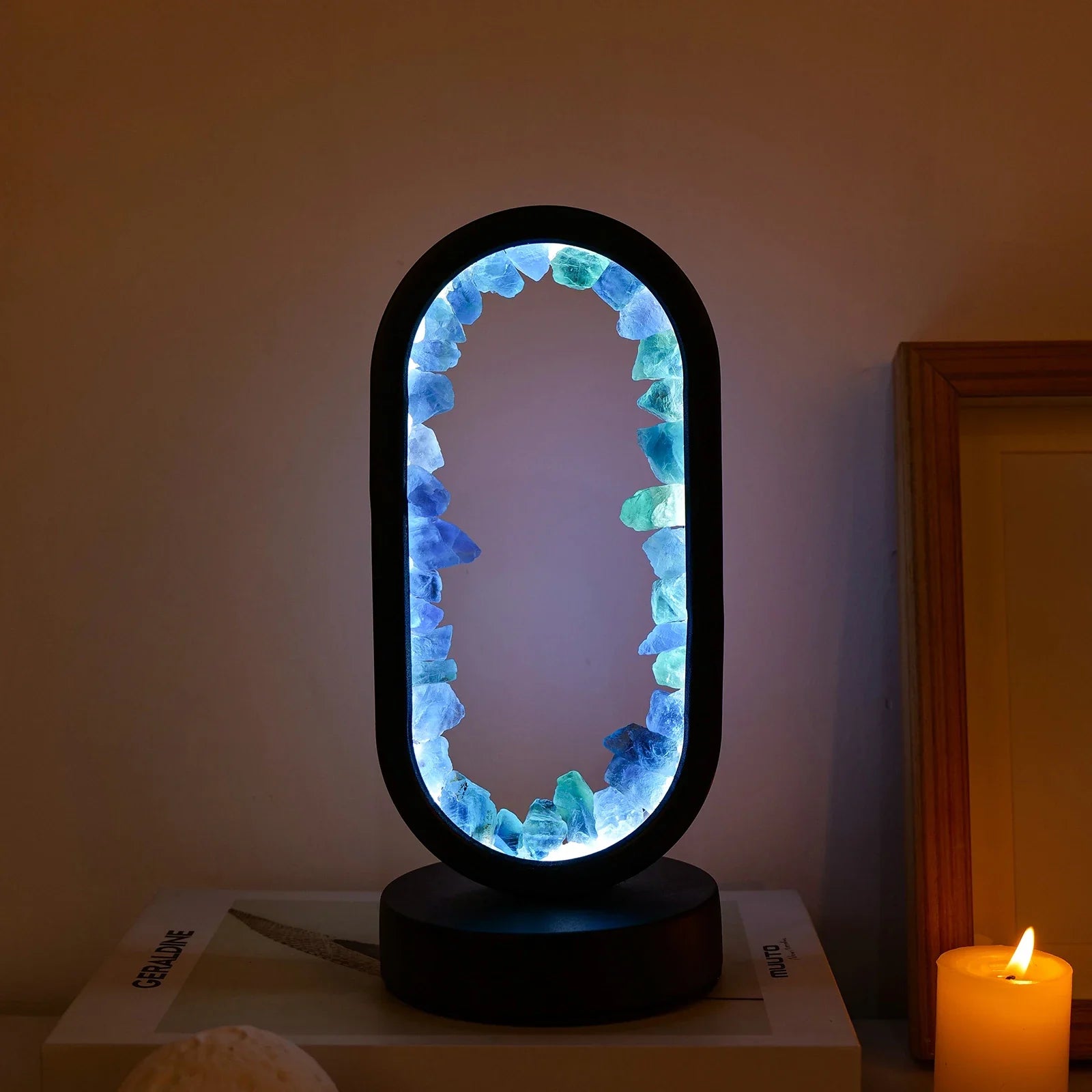 Elegant Glass Oval Desk Light Fixture - OutfitLondon