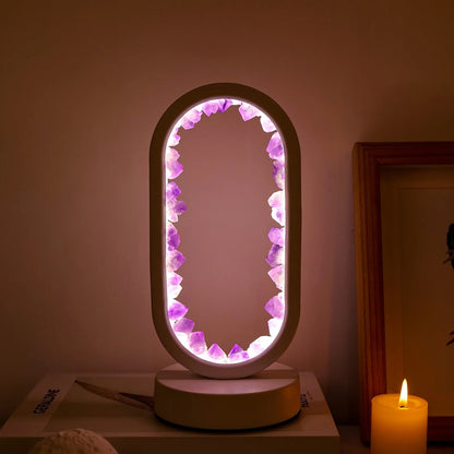 Elegant Glass Oval Desk Light Fixture