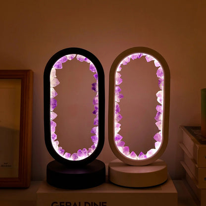 Elegant Glass Oval Desk Light Fixture