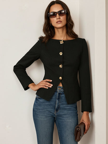 Women's Fitted Suede Short Jacket
