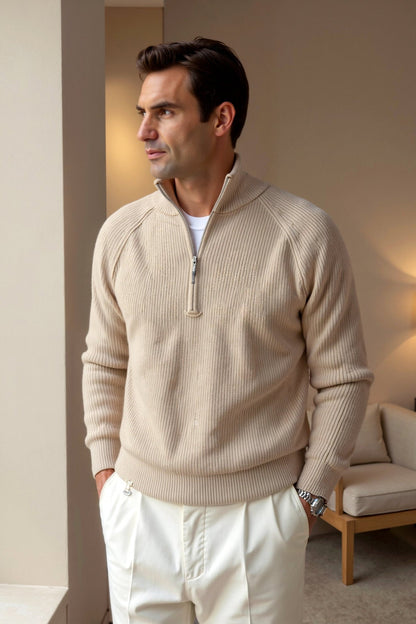 Vintage Style Crew Neck Sweater For Men - OutfitLondon