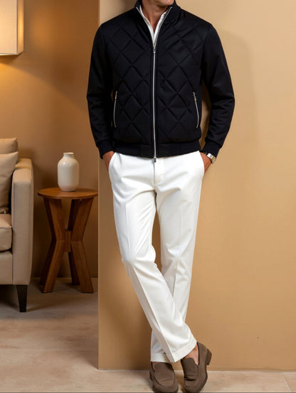 Timeless Fit Stand Collar Mens Jacket