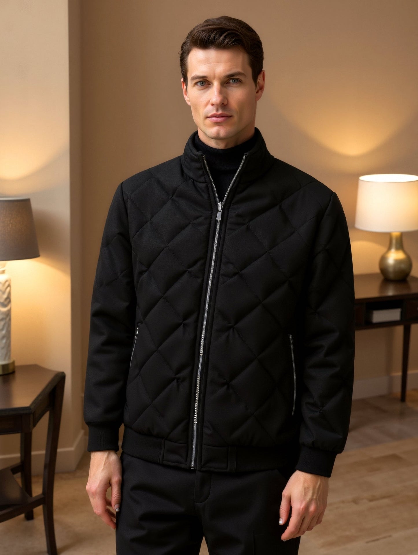 Timeless Fit Stand Collar Mens Jacket - OutfitLondon