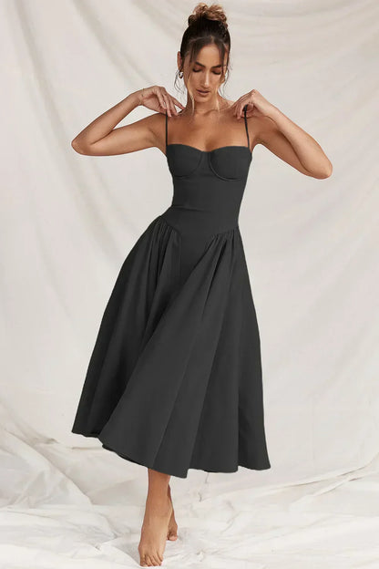 Floral Knee Length Gathered Dress
