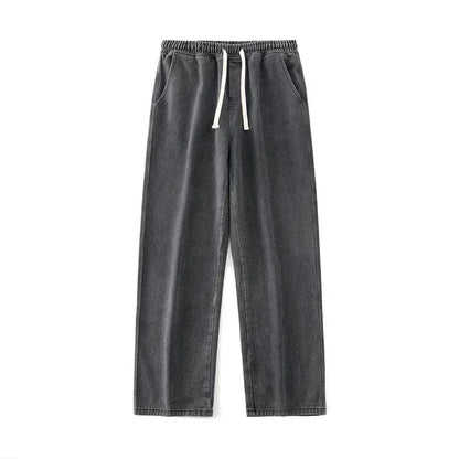 Men's Wide Leg Jeans Baggy Casual Dark Blue