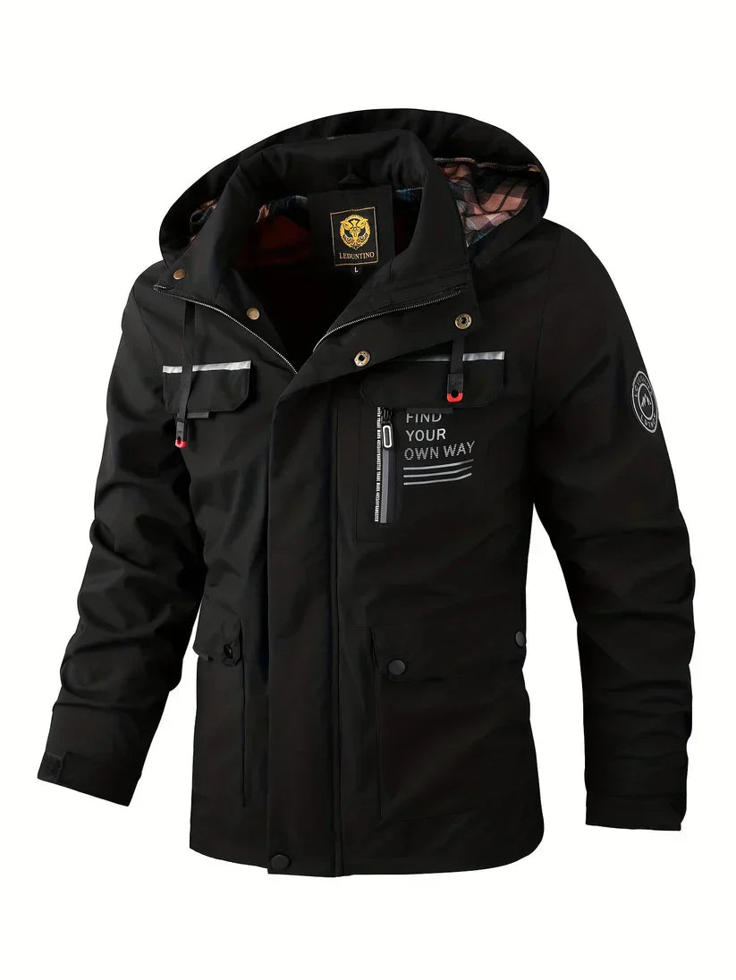 Angelo Men's Waterproof Winter Parka Jacket With Hood