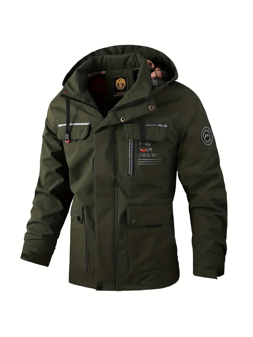 Angelo Men's Waterproof Winter Parka Jacket With Hood