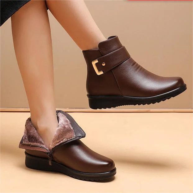 Luxury Women's High Leather Boots - Real Leather & Classic Style