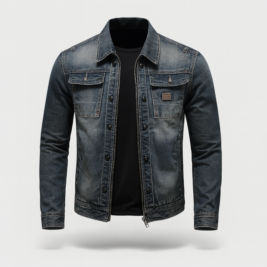 Classic Blue Vintage Denim Jacket - OutfitLondon