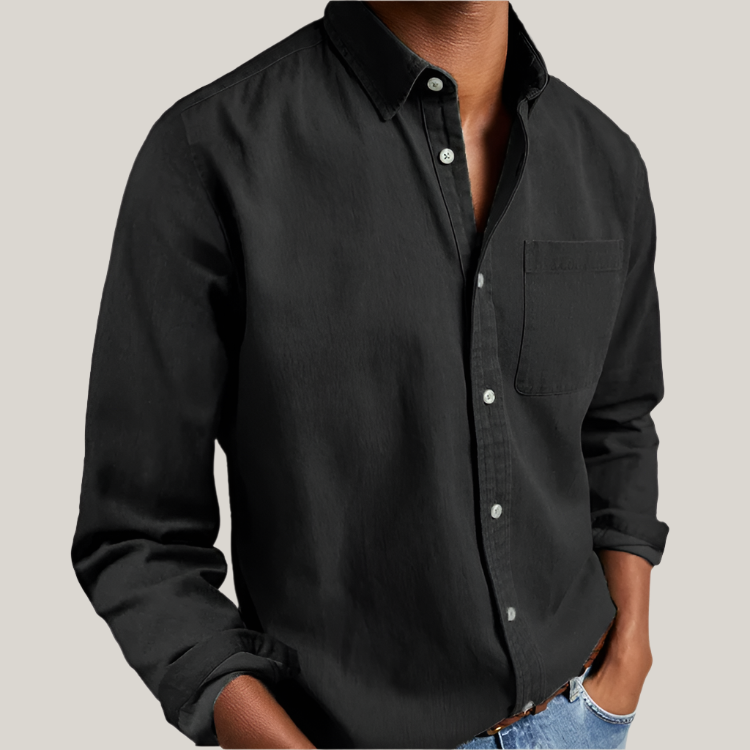 Comfortable Men's Long Sleeve Cotton Shirt