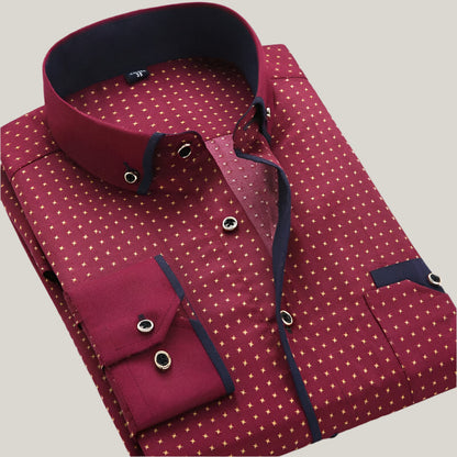 Smart Men's Patterned Dress Shirt