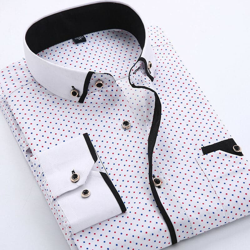 Smart Men's Patterned Dress Shirt