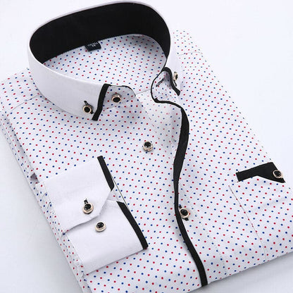 Smart Men's Patterned Dress Shirt