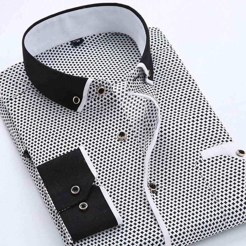 Smart Men's Patterned Dress Shirt
