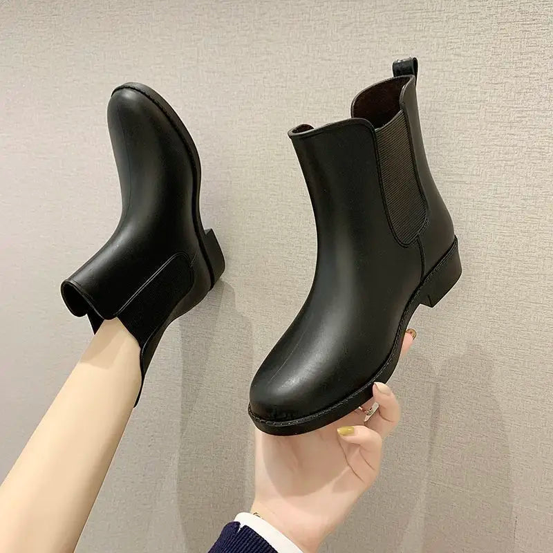 Warm Waterproof Women's Rain Boots for Comfortable Wear