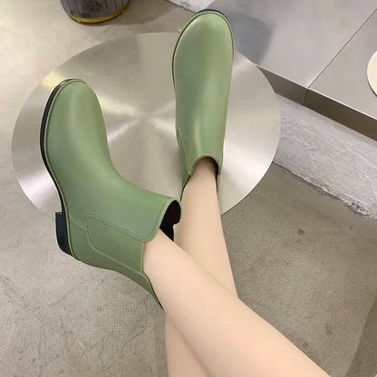 Warm Waterproof Women's Rain Boots for Comfortable Wear