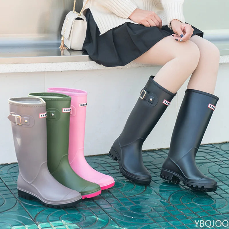 Warm Waterproof Insulated Rain Boots for Women