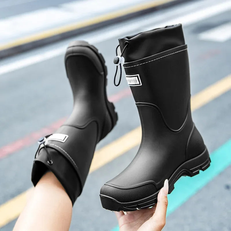 Waterproof Comfortable Mid Calf Rain Boots