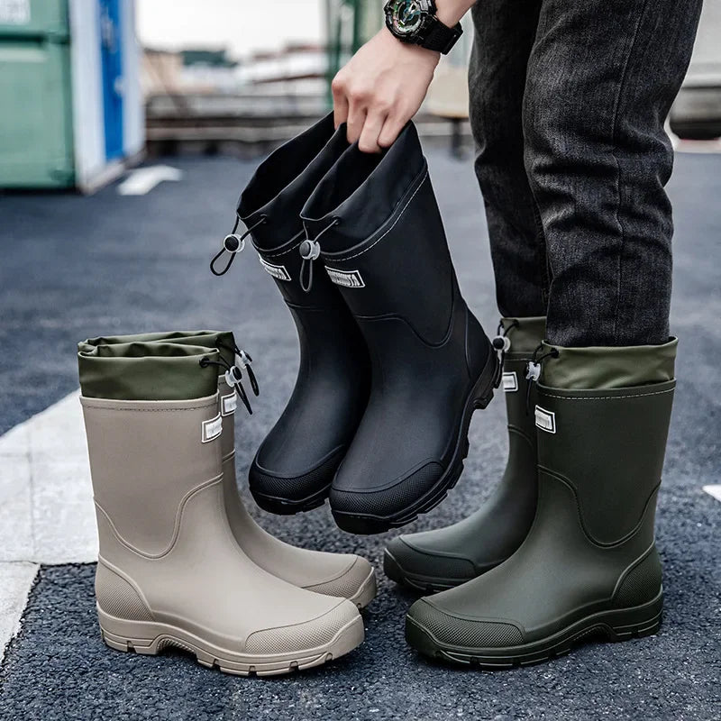 Waterproof Comfortable Mid Calf Rain Boots