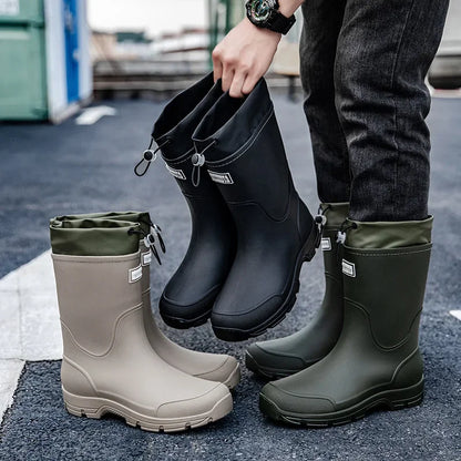 Waterproof Comfortable Mid Calf Rain Boots