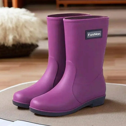Waterproof Women's Mid Calf Rain Boots