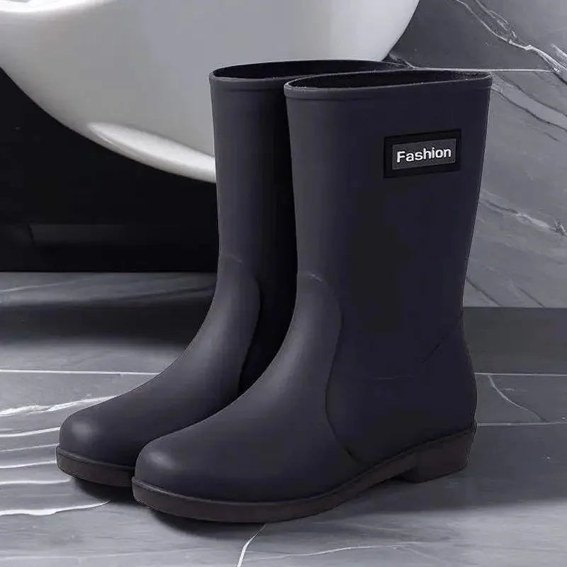 Waterproof Women's Mid Calf Rain Boots